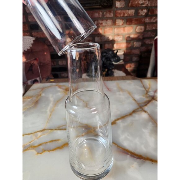 Crate and Barrel  Vintage Bedside Carafe & Tumbler  24 oz. - Picture 3 of 7